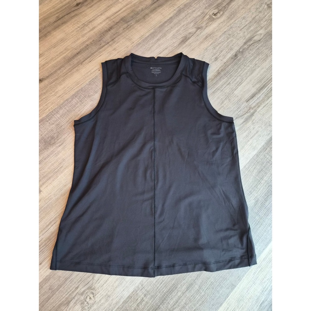 Athleta Sunchaser Tank Top Black Sleeveless Running Hiking Training Large L